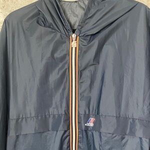 K-Way Le Vrai Claude - Unisex Packable Unisex Dark Blue Windbreaker / Raincoat